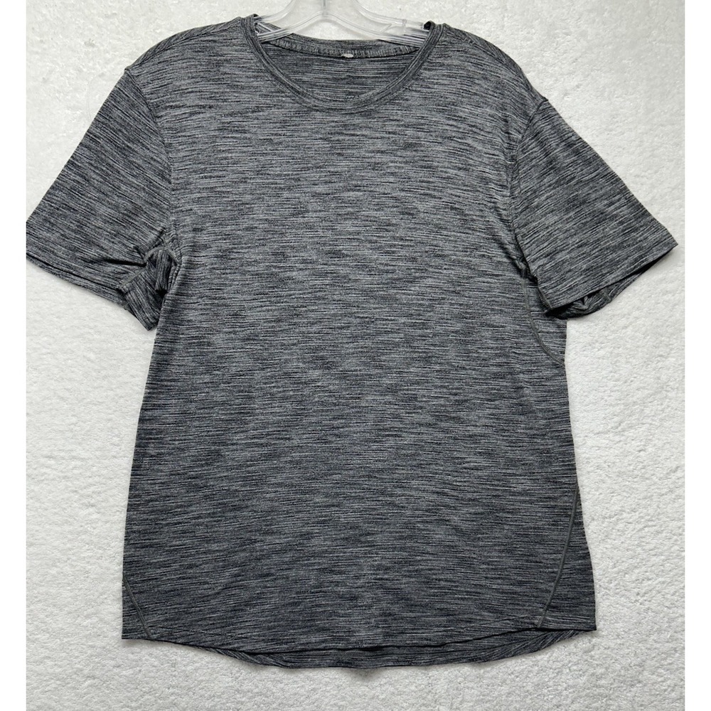Lululemon Mens Size S Gray Short Sleeve Pulse Slub T Shirt (J5)